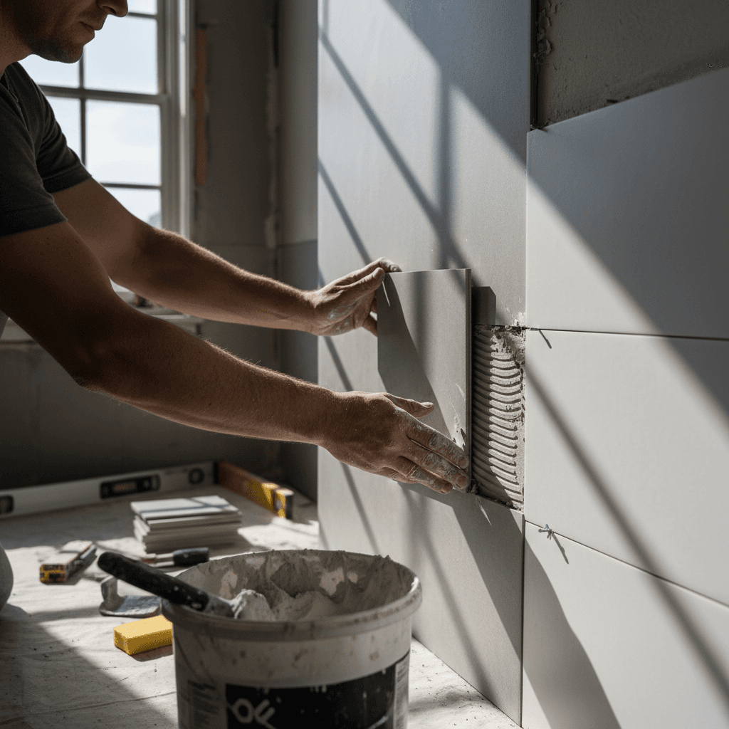 Tile installation service - bathroom tiling work