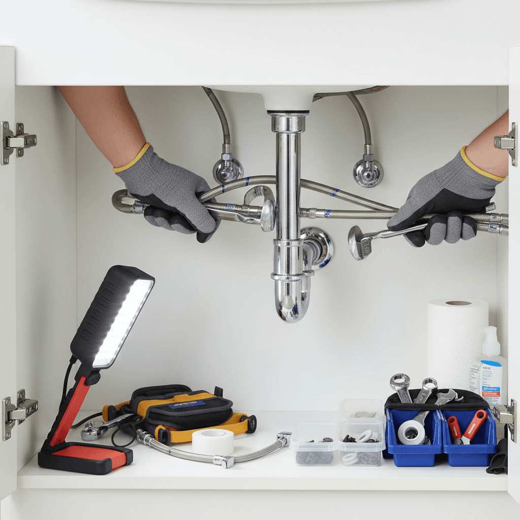 Plumbing services - professional under-sink installation